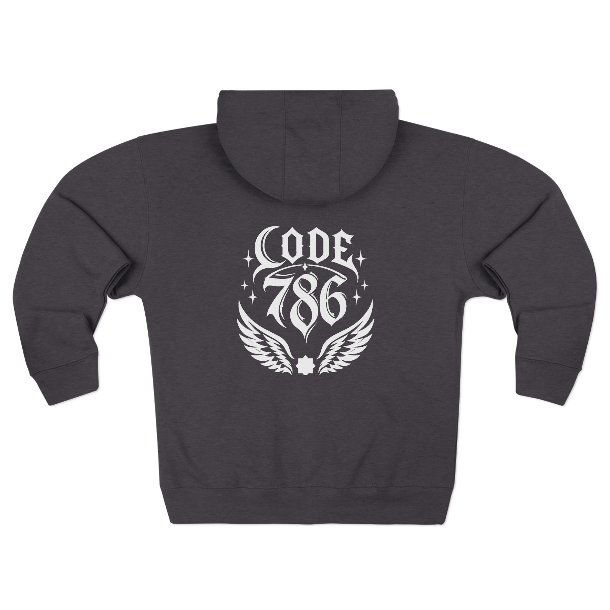 Falcon Wonder Code 786 Zipped Hoodie (Back View) *USA*