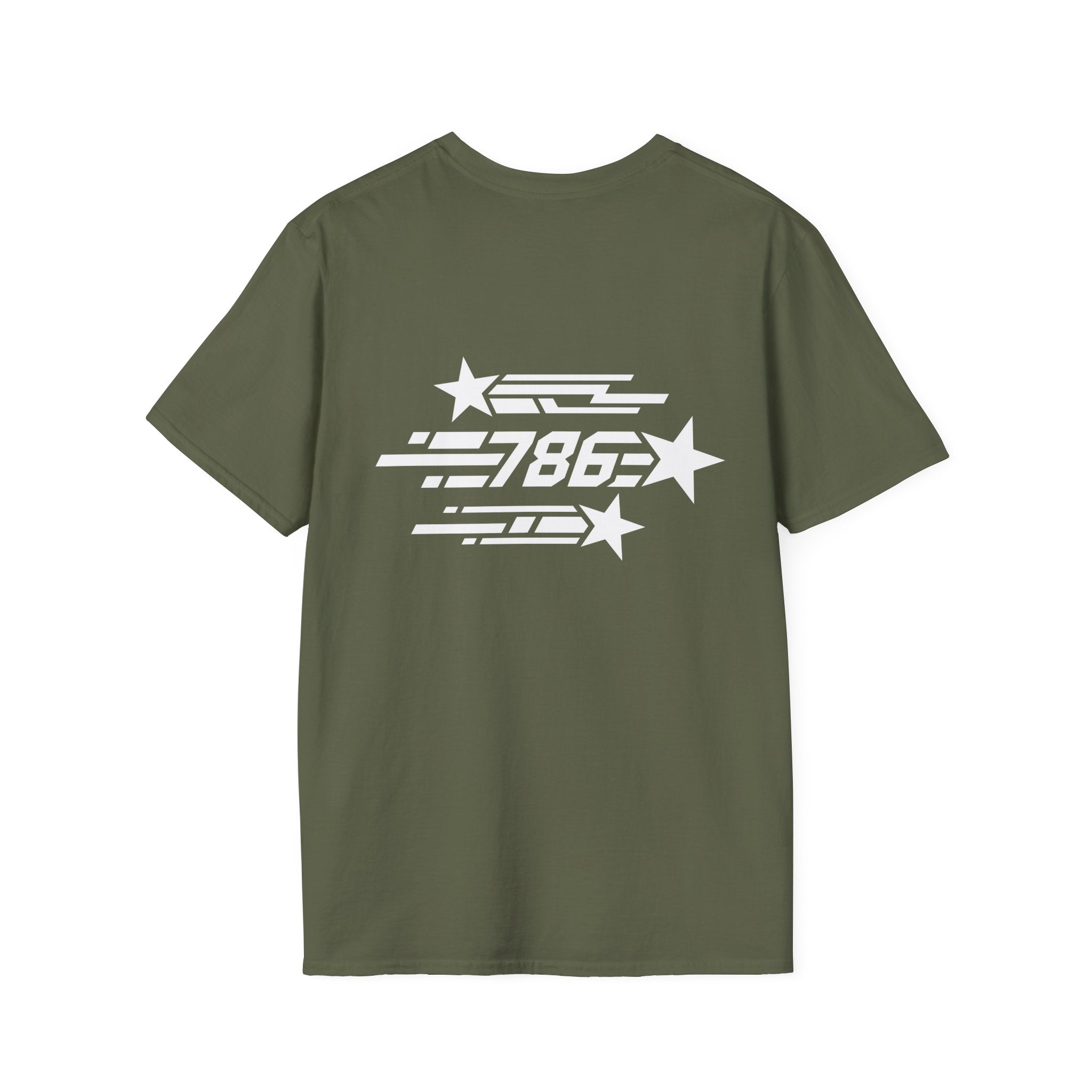 Shooting Stars Code 786 T-Shirt (Back View) *USA*