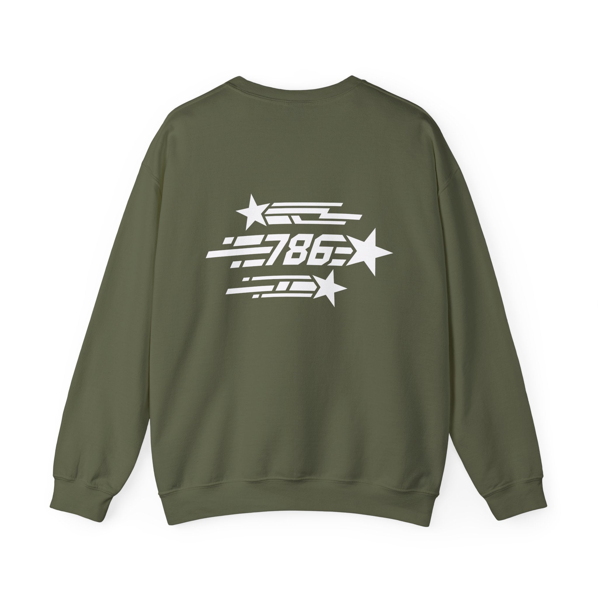 Shooting Stars Code 786 Sweatshirt (Back View) *USA*