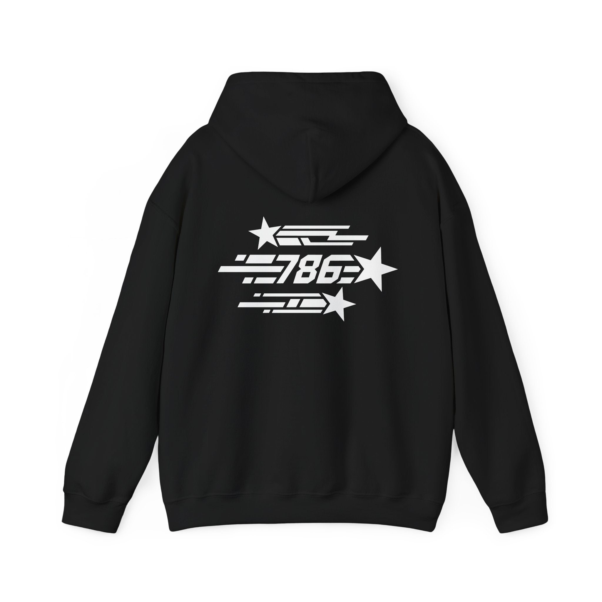 Shooting Stars Code 786 Hoodie (Back View) *USA-SOC*