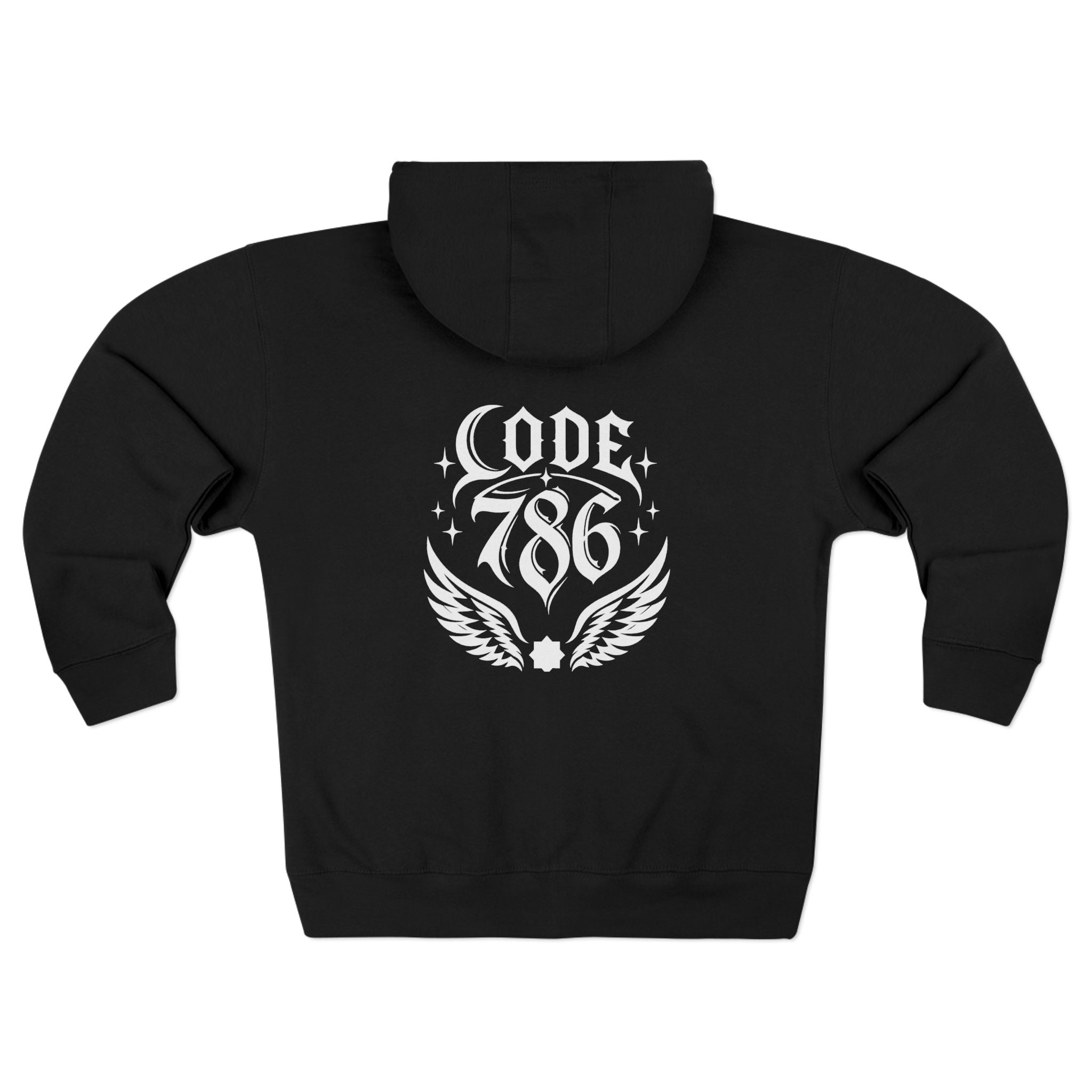 Falcon Wonder Code 786 Zipped Hoodie (Back View) *USA*