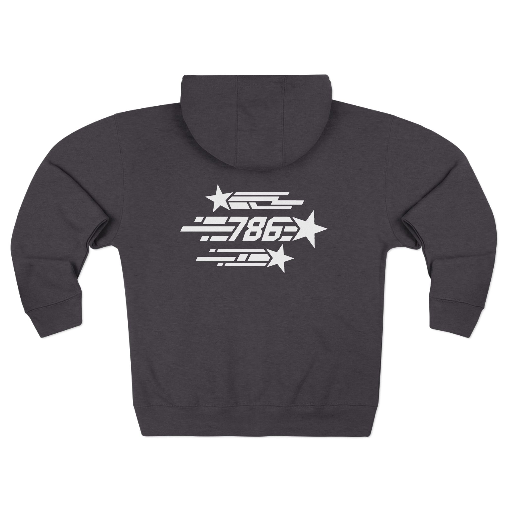 Shooting Stars Code 786 Zipped Hoodie (Back View) *WW*