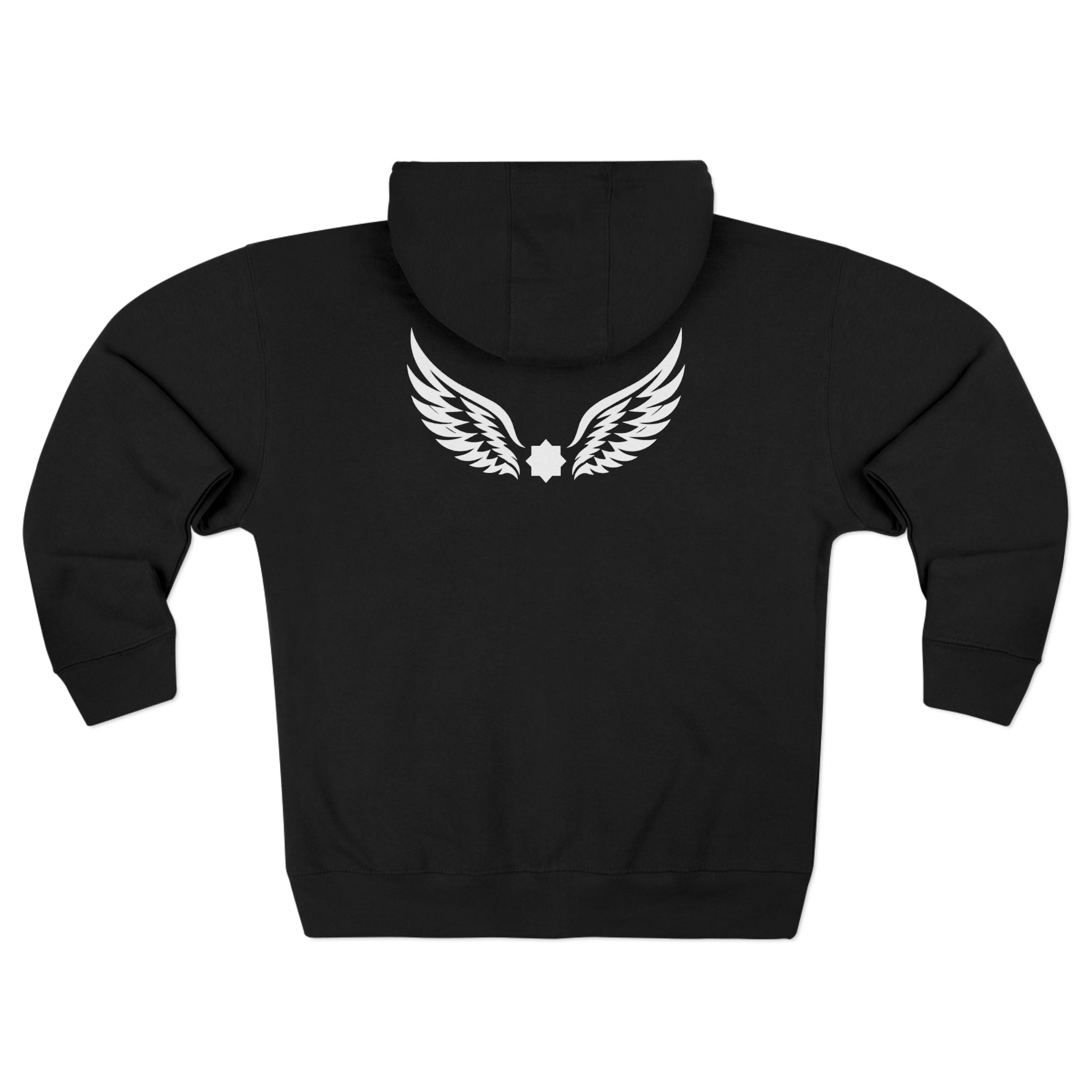 Falcon Wings Code 786 Zipped Hoodie (Back View) *USA-SOC*