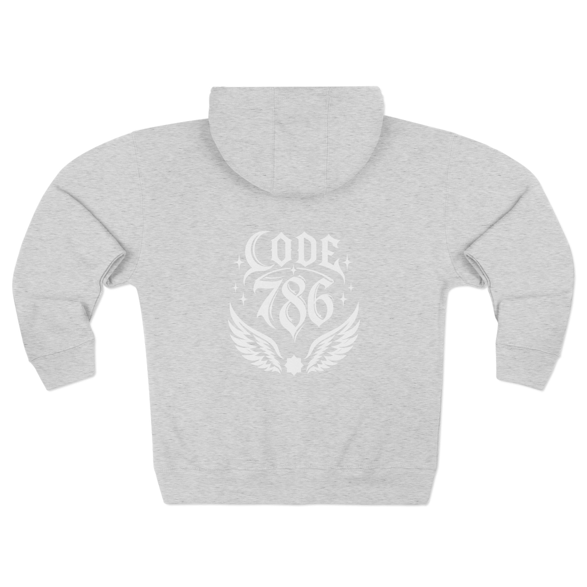 Falcon Wonder Code 786 Zipped Hoodie (Back View) *WW*